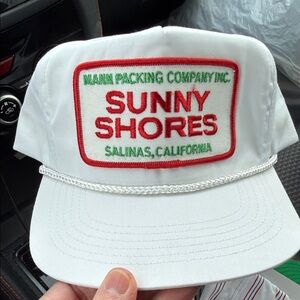 Vintage White Sunny Shores Patch Hat